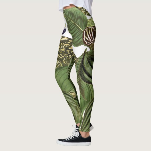 Macaw Parrot vogel over Leggings afdrukken (Links)