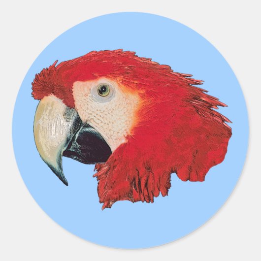 Macaw Parrot Vogel Stickers (Voorkant)