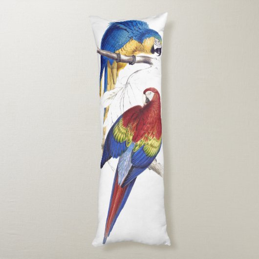 Macaw Parrot Vogels Wilde dieren Lichaamskussen (Achterkant (Verticaal))