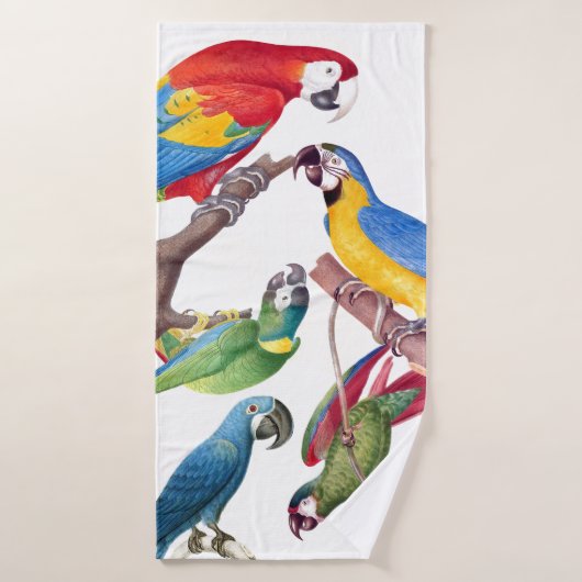 Macaw Parrot Vogels Wildlife Bath-handdoekset Bad Handdoek (Badhanddoek)