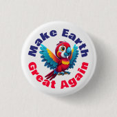Macaw Parrot Wildlife Bird maakt de aarde weer gew Ronde Button 3,2 Cm (Voorkant)