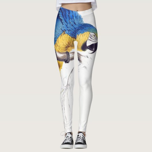 Macaw Parrot Wildlife over printlegging Leggings (Voorkant)