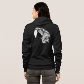Macaw Parrot Women's Fleece Raglan Zip Hoodie Swea (Achterkant volledig)