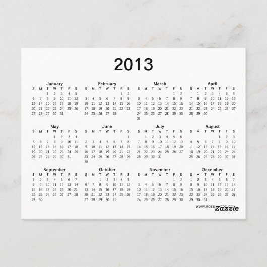 Macaw Parrots 2013 Calendar Briefkaart (Achterkant)