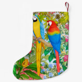 Macaw Parrots Tropische kerststopzetting Kleine Kerstsok (Achterkant)