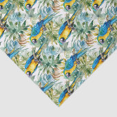 Macaw Patroon Blauw en Gouden Papegaai Decoupage Tissuepapier (Detail)