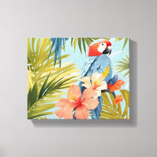 Macaw Tropical Solitude Canvas Afdruk