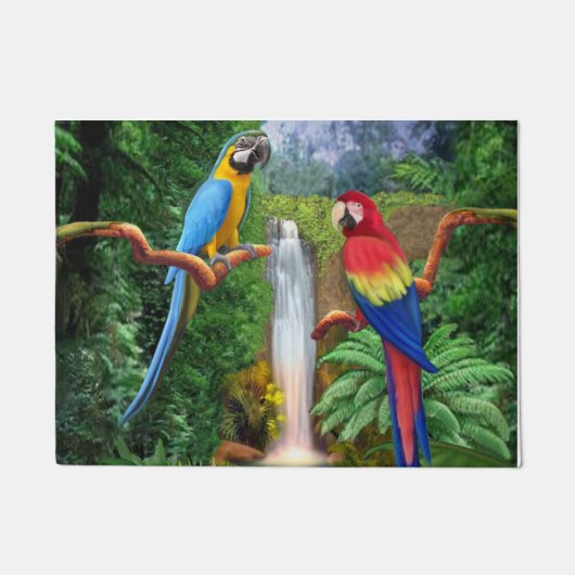 Macaw Tropische parrots Deurmat (Voorkant)