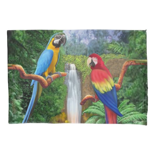 Macaw Tropische parrots Kussensloop (Voorkant)
