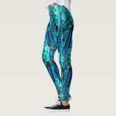 Macaw vether design in blauw, abstract leggings (Links)