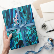 Macaw vether design in blauw, waterverf abstract