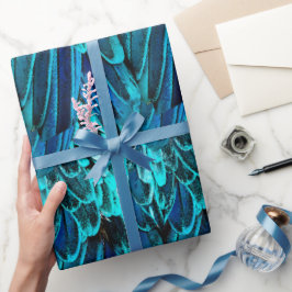Macaw vether design in blauw, waterverf abstract cadeaupapier