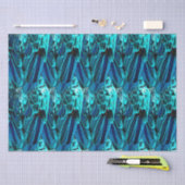 Macaw vether design in blauw, waterverf abstract tissuepapier (Craft)
