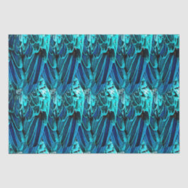Macaw vether design in blauw, waterverf abstract tissuepapier