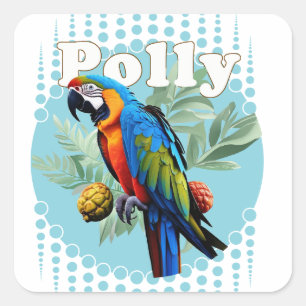 Macaw Vierkante Sticker