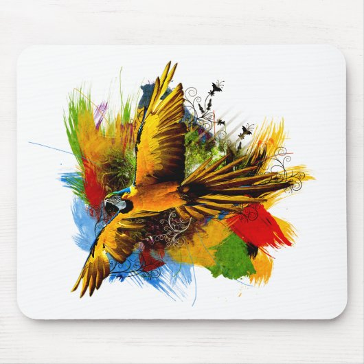 Macaw vogelmousepad muismat (Voorkant)
