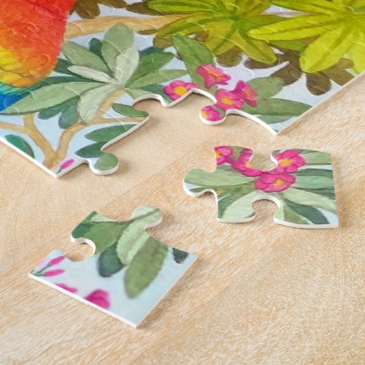 Macaw Waterverf Parrots Puzzle Legpuzzel (Zijkant)