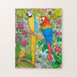 Macaw Waterverf Parrots Puzzle Legpuzzel