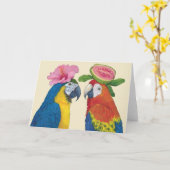 Macaw-wenskaart Kaart (Gele Bloem)