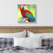 Macaw zittend op vertakking canvas afdruk (Insitu (Slaapkamer))