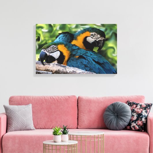 Macaws Canvas Afdruk (Insitu (Woonkamer))