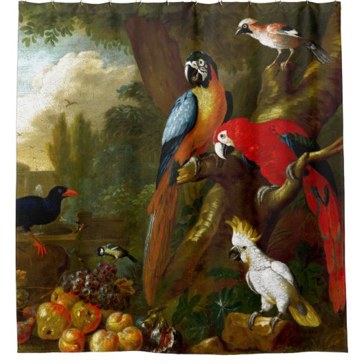 Macaws Cockatoos Parrots Birds Shower Curtain Douchegordijn (Voorkant)