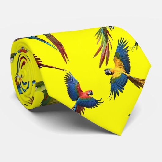 Macaws en meer ara's stropdas (Opgerold)