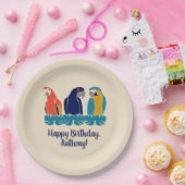 Macaws Illustraties Tropische Geachte Partij Papieren Bordje (Feest)