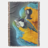 Macaws in love deken (Voorkant Verticaal)