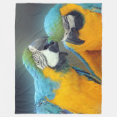 Macaws in love fleece deken (Voorkant)
