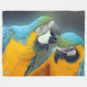Macaws in love fleece deken (Voorkant (Horizontaal))