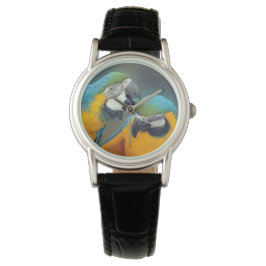 Macaws in love horloge