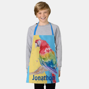 Macaws Macaw Parrot Boys Naam keuken Apron Schort