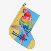 Macaws Macaw Parrot Boys noemen kerststop Grote Kerstsok (Voorkant (Hangend))