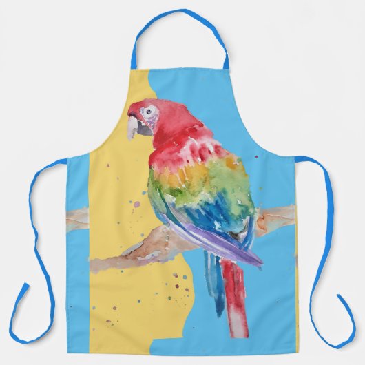 Macaws Macaw Parrot Mannen naam Apron Schort (Voorkant)