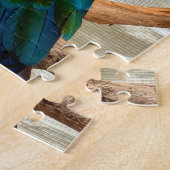 Macaw's on tree limb puzzle legpuzzel (Zijkant)