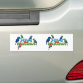 Macaws opslaan bumpersticker (Op auto)