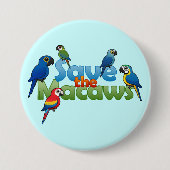Macaws opslaan ronde button 7,6 cm (Voorkant)