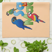 Macaws opslaan theedoek (Gevouwen)