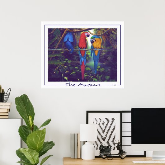 Macaws - Poster (Thuiskantoor)
