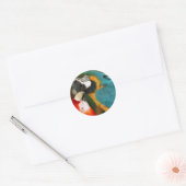 Macaws Ronde Sticker (Envelop)