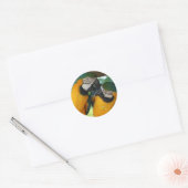 Macaws Ronde Sticker (Envelop)