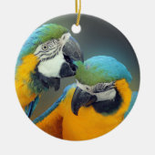 Macaws uit liefde keramisch ornament (Voorkant)