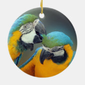 Macaws uit liefde keramisch ornament (Achterkant)