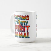 Macaws zijn mijn Spirit Animal Coffee Mok (Voorkant links)