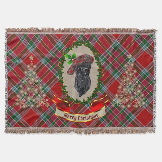 MacBain Scottie Dog Kerstdeken Deken (Voorkant)