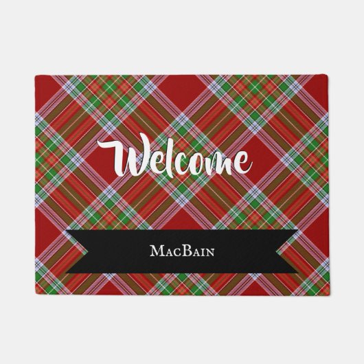 MacBain Scottish Tartan Pattern Hallo Deurmat (Voorkant)