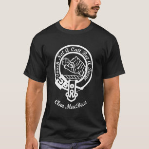 Macbean Achternaam Schotse Clan Tan Badge T-shirt