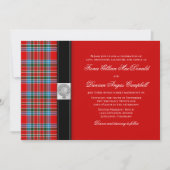 MacBean Ancient Tartan Wedding Invitation Kaart (Voorkant)