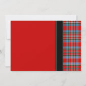 MacBean Ancient Tartan Wedding Invitation Kaart (Achterkant)